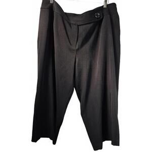 CATO Black Wide Leg Cropped Pants Size 20W